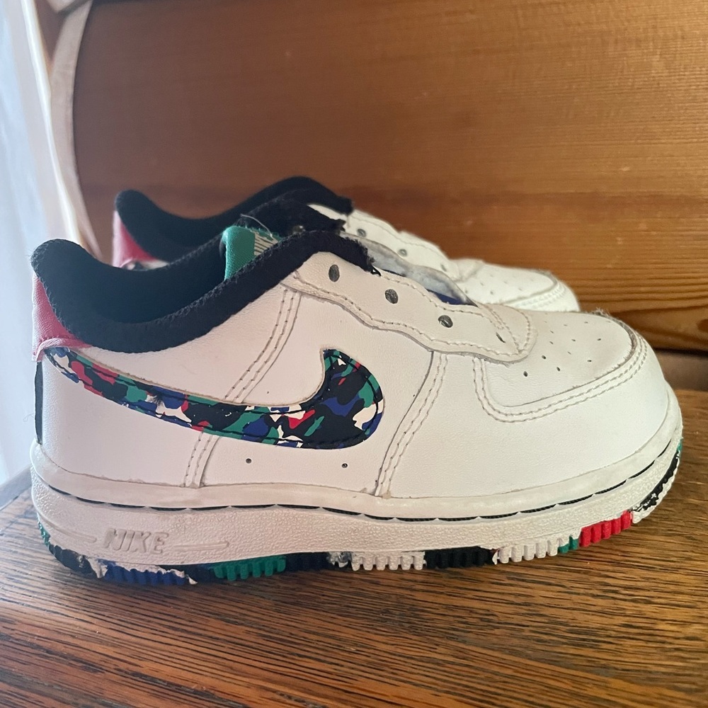 Nike Air Force 1 Low GS 'Crayon White Multi' Sz 7C